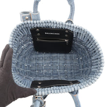 Load image into Gallery viewer, BALENCIAGA Bistro Basket with Strap Blue671342 Denim Size XS