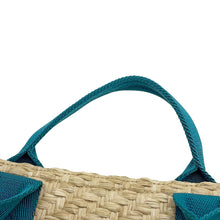 Load image into Gallery viewer, GUCCI Children's Tote Bag Beige/Cyan605831 Straw Canvas