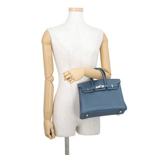 Load image into Gallery viewer, HERMES Birkin Blue Tempete Togo Leather Size 25