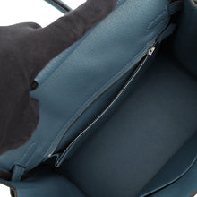 Load image into Gallery viewer, HERMES Birkin Blue Tempete Togo Leather Size 25