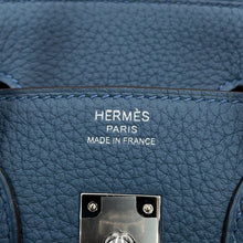 Load image into Gallery viewer, HERMES Birkin Blue Tempete Togo Leather Size 25