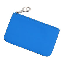 将图像加载到图库查看器中,HERMES Zip Ango Chaine d'Ancre Card Case Blue Hydra Evercolor