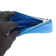 将图像加载到图库查看器中,HERMES Zip Ango Chaine d'Ancre Card Case Blue Hydra Evercolor
