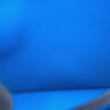 将图像加载到图库查看器中,HERMES Zip Ango Chaine d'Ancre Card Case Blue Hydra Evercolor