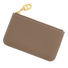 将图像加载到图库查看器中,HERMES Zip Ango Chaine d'Ancre Card Case Etoupe Evercolor