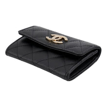 Load image into Gallery viewer, CHANEL Matelasse Card Case CC Logo BlackAP4178-B17697-94305 Caviar Leather/Rhinestone