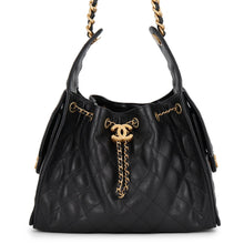 Load image into Gallery viewer, CHANEL CHANEL25 CHANEL25 ChainShoulder Bag BlackAS5293 Caviar Leather Size Small
