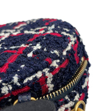 Load image into Gallery viewer, CHANEL CHANEL19 Round Chain Shoulder Bag Navy/Pink/WhiteAP0945 Tweed