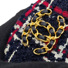 Load image into Gallery viewer, CHANEL CHANEL19 Round Chain Shoulder Bag Navy/Pink/WhiteAP0945 Tweed