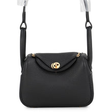 Load image into Gallery viewer, HERMES Lindy Black Taurillon Clemence Size Mini