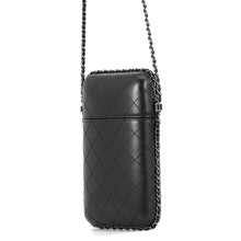 Load image into Gallery viewer, CHANEL Matelasse Shoulder Phone Pouch BlackA94471 Calf Leather
