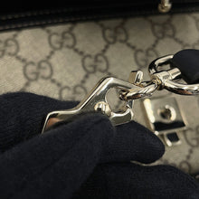 Load image into Gallery viewer, GUCCI Horsebit1955 Soft Small Top Handle Bag Beige/Black815206 GG Supreme Leather
