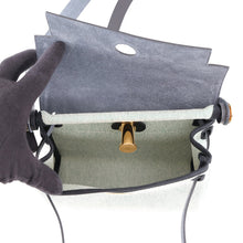 Load image into Gallery viewer, HERMES Herbag zip Black/Vert Moyen Toile H Vache Hunter Leather Size Mini