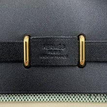 Load image into Gallery viewer, HERMES Herbag zip Black/Vert Moyen Toile H Vache Hunter Leather Size Mini