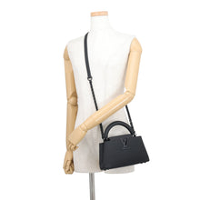 将图像加载到图库查看器中,LOUIS VUITTON Capucines EW All BlackM23955 MattCalf Leather Size MINI
