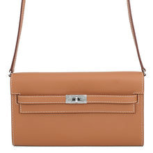 Load image into Gallery viewer, HERMES Kelly wallet long to go Gold Evercolor