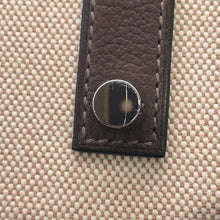 Load image into Gallery viewer, HERMES Birkin Alan Vert Ebene/Ecru Barenia Leather Toile H Size 35