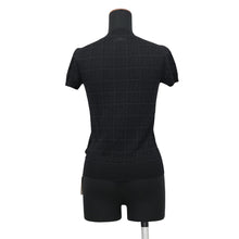 Load image into Gallery viewer, HERMES Short sleeve Knit Size 34 Black Silk99% Polyamide1%