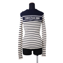 Load image into Gallery viewer, Dior Striped Sailor Knit Size 36 Navy/White214S27AM731 Cotton100%