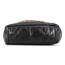 Load image into Gallery viewer, BALENCIAGA Monaco Chain Tote Bag Black/Brown791847 Lambskin Nylon Size Small