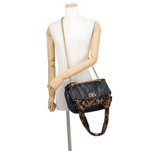 Load image into Gallery viewer, BALENCIAGA Monaco Chain Tote Bag Black/Brown791847 Lambskin Nylon Size Small
