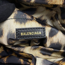 Load image into Gallery viewer, BALENCIAGA Monaco Chain Tote Bag Black/Brown791847 Lambskin Nylon Size Small