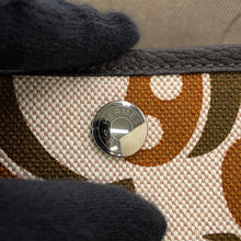Load image into Gallery viewer, HERMES Garden Party Electric Caramel/Ecru/Beige/Ebene Toile H Negonda Leather Size PM
