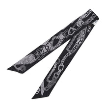 Load image into Gallery viewer, HERMES Twilly Boucle et Maillon Black/WhiteH064367S 09 Silk100%