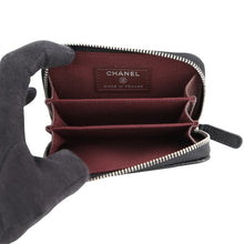 Load image into Gallery viewer, CHANEL Coin purse Matelasse CC Logo Classic Zip Coin Purse BlackAP0216 Caviar Leather