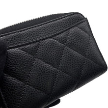 Load image into Gallery viewer, CHANEL Coin purse Matelasse CC Logo Classic Zip Coin Purse BlackAP0216 Caviar Leather