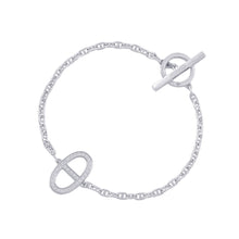 将图像加载到图库查看器中,HERMES Chaine d'Ancre Contour Diamond Bracelet Size SHH123405B 18K White Gold