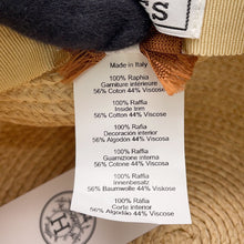 Load image into Gallery viewer, HERMES Garate Cap Size 57 Beige Raffia100%