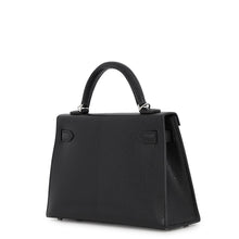 将图像加载到图库查看器中,HERMES Mini Kelly 2 Black Chevre Myzore Goatskin Size Mini