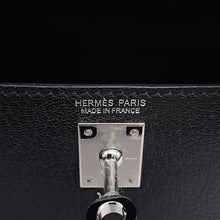 将图像加载到图库查看器中,HERMES Mini Kelly 2 Black Chevre Myzore Goatskin Size Mini