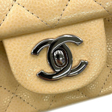 将图像加载到图库查看器中,CHANEL Mini Matelasse Single Flap Single Chain Shoulder Bag BeigeA69900 Caviar Leather Size 20