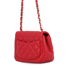 Load image into Gallery viewer, CHANEL Mini Matelasse Single Flap Single Chain Shoulder Bag RedA35200 Lambskin Size 17