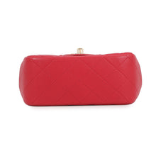 Load image into Gallery viewer, CHANEL Mini Matelasse Single Flap Single Chain Shoulder Bag RedA35200 Lambskin Size 17