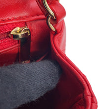 Load image into Gallery viewer, CHANEL Mini Matelasse Single Flap Single Chain Shoulder Bag RedA35200 Lambskin Size 17