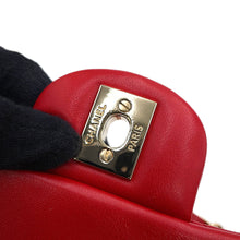 Load image into Gallery viewer, CHANEL Mini Matelasse Single Flap Single Chain Shoulder Bag RedA35200 Lambskin Size 17