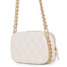 Load image into Gallery viewer, CHANEL Matelasse ChainShoulder camera bag White Caviar Leather