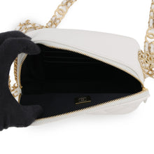 Load image into Gallery viewer, CHANEL Matelasse ChainShoulder camera bag White Caviar Leather