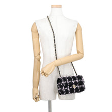 Load image into Gallery viewer, CHANEL Matelasse Single Flap Chain Shoulder Bag Black/PinkA69900-B21633-U2618 Tweed Size 20