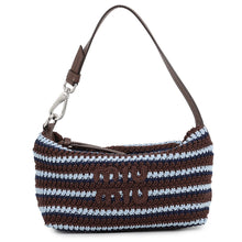 Load image into Gallery viewer, MIUMIU Spirit Crochet Pouch Celeste Blue/Cocoa Brown5NE841_2IH7_F04H6 Cotton