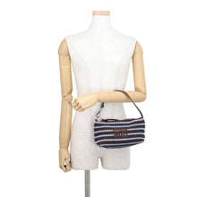 Load image into Gallery viewer, MIUMIU Spirit Crochet Pouch Celeste Blue/Cocoa Brown5NE841_2IH7_F04H6 Cotton