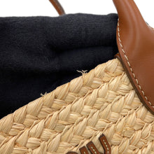 Load image into Gallery viewer, MIUMIU Raffia Handbag Beige/CognacBrown5BA312_2IHX_F0A5T_V_OOO Leather Raffia
