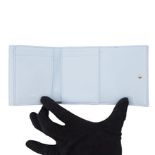 Load image into Gallery viewer, Dior Oblique Embroidery & Lace Tri-fold Compact Wallet Japan Limited Edition Light Blue/WhiteS2416PUKL_M259 Leather/Cotton