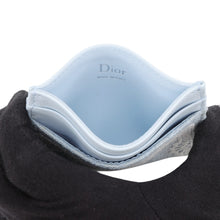 Load image into Gallery viewer, Dior Oblique Embroidery & Lace Card Case Japan Limited Edition Light Blue/WhiteS2400PUKL_M259 Cotton/Leather