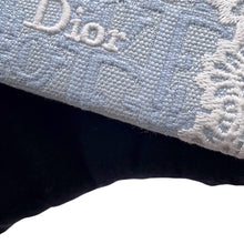 Load image into Gallery viewer, Dior Oblique Embroidery & Lace Card Case Japan Limited Edition Light Blue/WhiteS2400PUKL_M259 Cotton/Leather