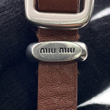 Load image into Gallery viewer, MIUMIU Key Ring Trick Tobacco Brown5TL632 Leather Metal