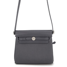 Load image into Gallery viewer, HERMES Herbag zip Ardoise Toile Military Vache Hunter Leather Size Mini